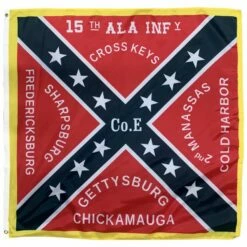 15th Alabama Infantry Company E 4×4 Battle Flag