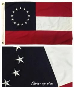 1st National Confederate 13 Star Flags – Sewn Cotton