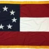 1st National Confederate Flag 3×5 Sewn Cotton With Gold Fringe -Flag Sales 2024 1st national confederate flag 3x5 sewn cotton with gold fringe