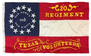 20th Regiment Texas Volunteers Flag 3×5 2-Ply Polyester 5 20th Regiment Texas Volunteers Flag 3×5 2-Ply Polyester - Image 3