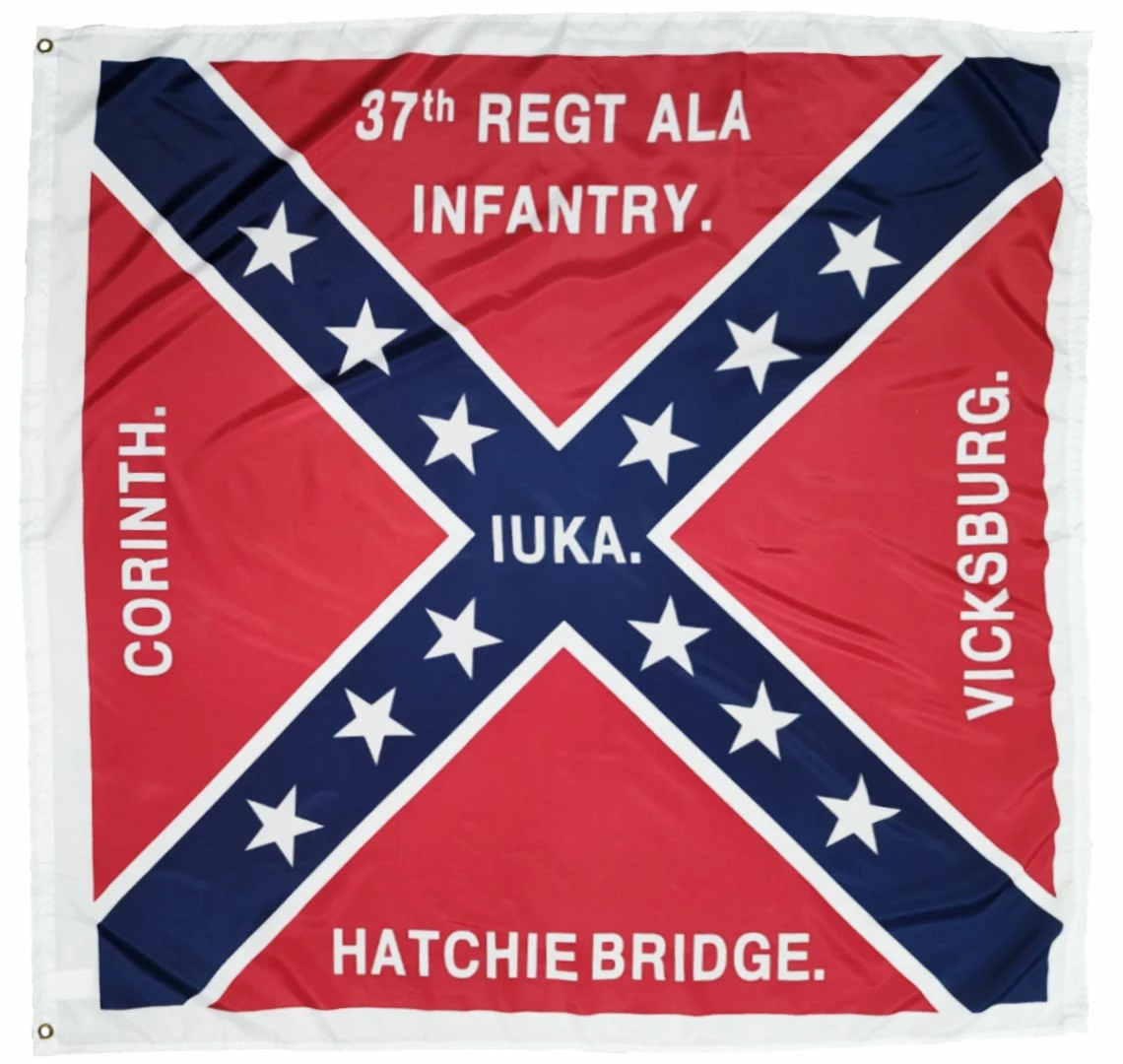 37th Alabama Infantry 52″x52″ Battle Flag 3 37th Alabama Infantry 52″x52″ Battle Flag