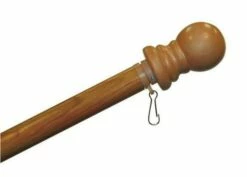 5ft Spinning Aluminum Flagpole Woodgrain