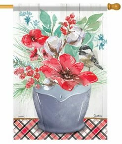 Christmas Cotton House Flag