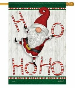 Gnome Santa House Flag