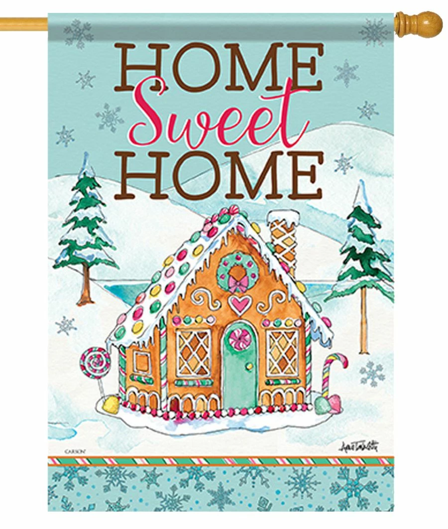 Holiday Trimmings House Flag 3 Holiday Trimmings House Flag