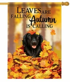 Leaf Pile House Flag