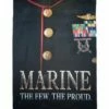 Marine Dress Blues Sublimated House Flag -Flag Sales 2024 Marine Dress Blues Sublimated House Flag