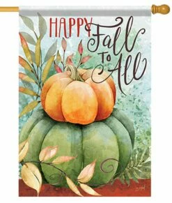 Pumpkin Garden House Flag