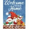 Santa Gnome And Friends House Flag -Flag Sales 2024 Santa Gnome And Friends House Flag