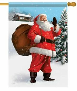 Santa House Flag
