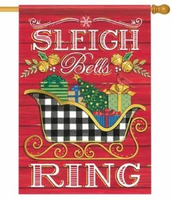 Sleigh Bells Ring House Flag