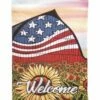 Americana Barn Printed Applique House Flag