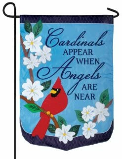 Angels Are Near Double Applique Garden Flag