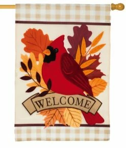 Autumn Cardinal Applique House Flag 7 Autumn Cardinal Applique House Flag -Flag Sales 2024 autumn cardinal applique house flag