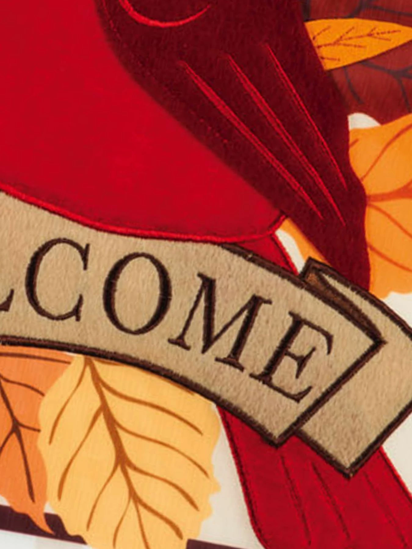 Autumn Cardinal Applique House Flag 4 Autumn Cardinal Applique House Flag - Image 2