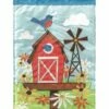 Barn Birdhouse Double Applique House Flag -Flag Sales 2024 barn birdhouse double applique house flag