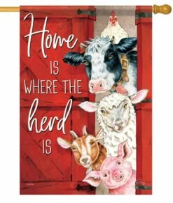 Barnyard Friends House Flag