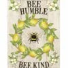 Bee Humble Lemon Wreath House Flag -Flag Sales 2024 bee humble lemon wreath house flag