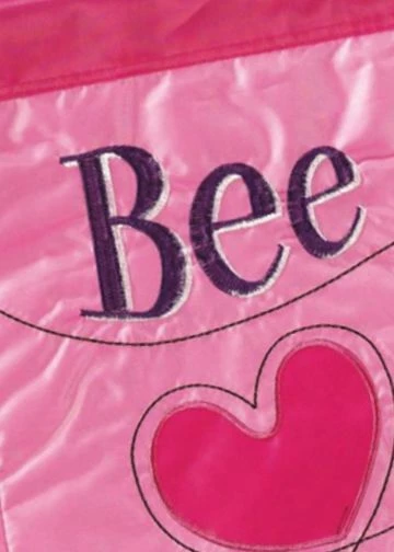 Bee My Valentine Double Applique House Flag 4 Bee My Valentine Double Applique House Flag - Image 2