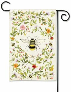 Bee Spring Garden Flag