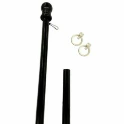 Black 5ft Spinning Aluminum Flagpole -Flag Sales 2024 black 5ft spinning aluminum flagpole