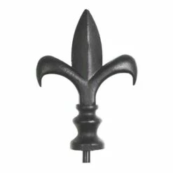Black Fleur De Lis Garden Flagpole