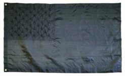 Blackout American Flag 3×5 Sewn Nylon -Flag Sales 2024 blackout american flag 3x5 sewn nylon detail