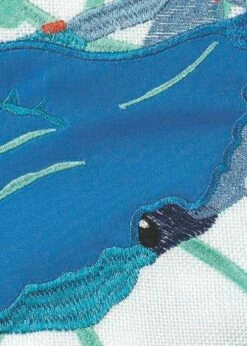 Blue Crab Double Applique House Flag -Flag Sales 2024 blue crab double applique house flag detail 1