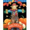 Blue Plaid Scarecrow House Flag