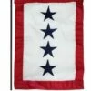 Blue Service Four Star Applique Garden Flag