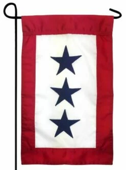 Blue Service Three Star Applique Garden Flag