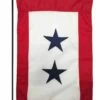 Blue Service Two Star Applique Garden Flag