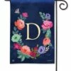 Boho Flowers Monogram D Garden Flag -Flag Sales 2024 boho flowers monogram d garden flag