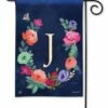Boho Flowers Monogram J Garden Flag -Flag Sales 2024 boho flowers monogram j garden flag