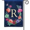 Boho Flowers Monogram R Garden Flag -Flag Sales 2024 boho flowers monogram r garden flag
