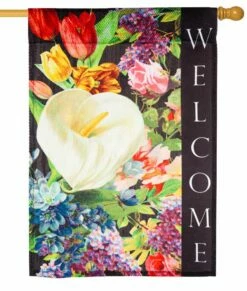 Botanical Textured Suede House Flag