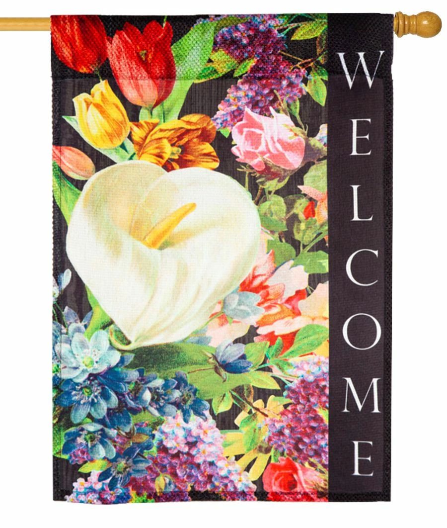 Botanical Textured Suede House Flag 3 Botanical Textured Suede House Flag