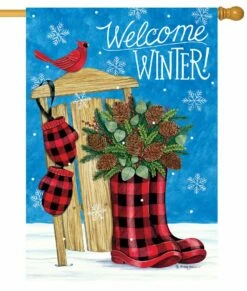 Buffalo Check Snow Boots House Flag