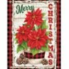 Buffalo Plaid Christmas Poinsettias House Flag -Flag Sales 2024 buffalo plaid christmas poinsettias house flag
