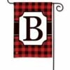 Buffalo Plaid Monogram B Garden Flag -Flag Sales 2024 buffalo plaid monogram b garden flag