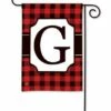Buffalo Plaid Monogram G Garden Flag -Flag Sales 2024 buffalo plaid monogram g garden flag