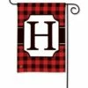 Buffalo Plaid Monogram H Garden Flag -Flag Sales 2024 buffalo plaid monogram h garden flag