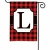 Buffalo Plaid Monogram L Garden Flag -Flag Sales 2024 buffalo plaid monogram l garden flag