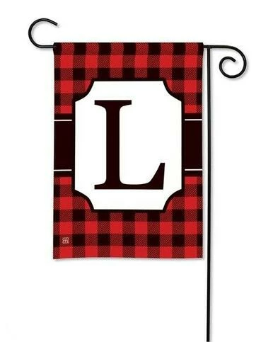 Buffalo Plaid Monogram L Garden Flag 3 Buffalo Plaid Monogram L Garden Flag