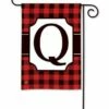 Buffalo Plaid Monogram Q Garden Flag -Flag Sales 2024 buffalo plaid monogram q garden flag