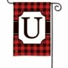 Buffalo Plaid Monogram U Garden Flag -Flag Sales 2024 buffalo plaid monogram u garden flag