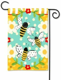 Bumbly Bees Garden Flag
