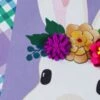 Bunny Patterned Border Applique House Flag -Flag Sales 2024 bunny patterned border applique house flag detail 1