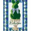 Bunny Topiary House Flag -Flag Sales 2024 bunny topiary house flag