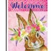 Bunny Wreath Garden Flag -Flag Sales 2024 bunny wreath garden flag
